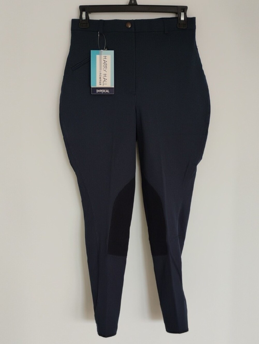Vtg Riding Breeches Harry Hall NWT Navy Blue Imperial Front Zip Deadstock 28R